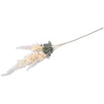 Galicja Sztuczna - Gałązka z Trzema Kwiatami Glicynii, Kolor Kremowy, 96 cm - obrazek 3