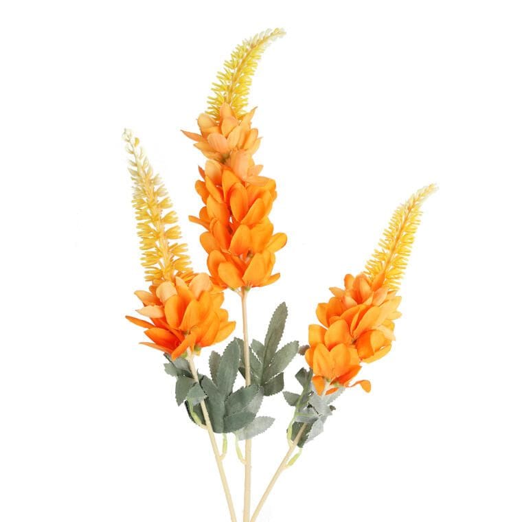 DYJG-039P GLICYNIA GAŁĄZKA 3 KWIATÓW 96 CM KOLOR POMARAŃCZOWY - obrazek 1