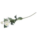 Sztuczna gałązka kwiatu Eustomy w kolorze Białym 72 cm - obrazek 3