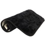 Dywanik łazienkowy z mikrofibry antypoślizgowy w kolorze czarnym 45x70 cm - obrazek 2