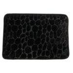 Dywanik łazienkowy z mikrofibry antypoślizgowy w kolorze czarnym 45x70 cm - obrazek 3