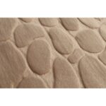 Beżowy Dywanik Łazienkowy z Mikrofibry Antypoślizgowy 45x70 cm - obrazek 3