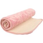 Antypoślizgowy Dywanik Łazienkowy z Mikrofibry w Kolorze Pudrowego Różu - obrazek 3