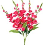 Bukiet 5 Różowo-Białych Gladioli o Wysokości 60 cm