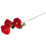 GAŁĄZKA Z 3 RÓŻAMI 65 cm KOLOR CZERWONY - obrazek 3