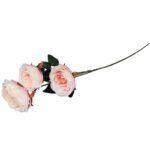 GAŁĄZKA Z 3 RÓŻAMI 65 cm KOLOR RÓŻOWY - obrazek 3