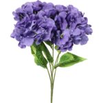 Bukiet 5 hortensji w kolorze fioletowym - obrazek 2