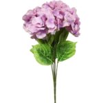 Bukiet czterech hortensji o barwie lilia-róż o wielkości 50 cm - obrazek 2