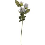 Sztuczne Róże na Gałązce w Kolorze Szarym - Dekoracja Wnętrz 65 cm
