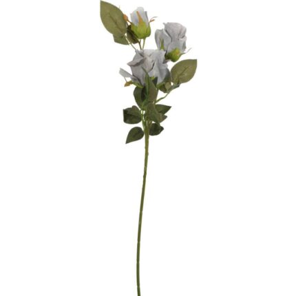 Sztuczne Róże na Gałązce w Kolorze Szarym - Dekoracja Wnętrz 65 cm