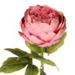 Sztuczna Gałązka piwonia w kolorze różowym- Dekoracja o Wysokości 64 cm - obrazek 2
