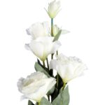 Gałązka Eustoma z 6 Białymi Kwiatami - Dekoracja Wysokiej Jakości - obrazek 2