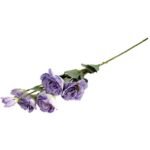 Eustoma Fioletowa - Gałązka Dekoracyjna z 6 Kwiatami o Realistycznym Wyglądzie - obrazek 3