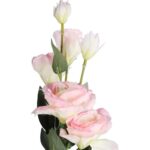 Eustoma - Kompozycja 6 Jasnoróżowych Kwiatów o Wysokości 80 cm - obrazek 2