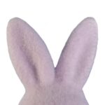 Zając ozdoba wielkanocna welurowa flokowana Fioletowa L 25 cm - obrazek 3