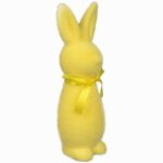 Zając ozdoba wielkanocna welurowy flokowany Żółty L 25 cm - obrazek 2