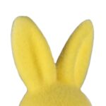 Zając ozdoba wielkanocna welurowy flokowany Żółty L 25 cm - obrazek 3
