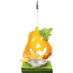 Świecznik Tealight w Kształcie Filcowej Dyni z Klamrą - obrazek 2