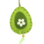 Zielona Ozdoba Wielkanocna - Filcowe Jajko na Tasiemce 60 cm - obrazek 2