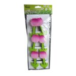 Komplet 6 Różowych Klamerek Filcowych w Kształcie Tulipanów