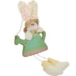 Zając drewniano-pluszowy do zawieszenia 50 cm - obrazek 2