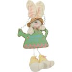 Zając drewniano-pluszowy do zawieszenia 50 cm