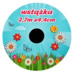 WSTĄŻKA DEKORACYJNA WIOSENNO-WIELKANOCNA BIAŁA 2,7M - obrazek 2