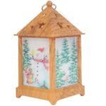 Bałwan LED w Brązowej Latarni - Dekoracja Wisząca na Baterie - obrazek 2