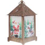 Latarnia Świąteczna z Figurką Mikołaja LED - obrazek 2