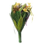 Wielkanocny bukiet dekoracyjny z suszu i jajkami w tonacji fioletowo-żółto-zielonej - obrazek 3