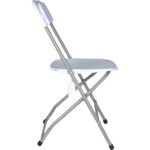 Składane Krzesło Stalowe w Kolorze Białym o Wymiarach 45x46x80cm - obrazek 2
