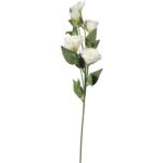 Biała Gałązka Eustomy - Sztuczny Kwiat o Realistycznym Wyglądzie 70 cm - obrazek 2