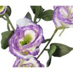 Gałązka z 5 sztucznymi fioletowymi kwiatami eustomy, wysokość 70 cm - obrazek 3