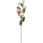 Eustoma Jasnoróżowa - Sztuczna Gałązka z 5 Kwiatami, Wysokość 70 cm - obrazek 3