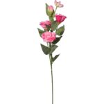 Gałązka z Różowymi Sztucznymi Kwiatami Eustoma o Wysokości 70 cm - obrazek 2