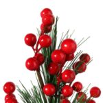 Świąteczna Dekoracja - Gałązka Jarzębiny z Szyszką - obrazek 2