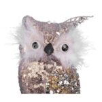 ZAWIESZKA ŚWIĄTECZNA SOWA STYROPIANOWA Z CEKINAMI I BROKATEM 25 CM - obrazek 2