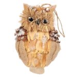 ZAWIESZKA ŚWIĄTECZNA SOWA Z NATURALNYCH MATERIAŁOW 17 CM