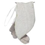 ZAWIESZKA ŚWIĄTECZNA WELUROWA SREBRZYSTA SOWA 17 CM - obrazek 3