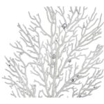 Świąteczna Dekoracja - Opalizujący Biały Liść Brokatowy - obrazek 2