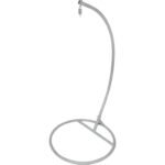 Wysokiej Jakości Bujany Fotel Ogrodowy Kokon z Stelażem Stalowym F-05 Szary - obrazek 3