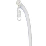 Stylowy, Bujany Fotel Ogrodowy Kokon Kremowy F-05 z Stalowym Stełażem i Poduszkami - obrazek 2