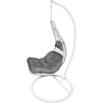 Komfortowy Fotel Wiszący na Taras lub Ogród F-05 Szary z Poduszkami - obrazek 3