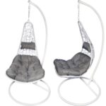 Komfortowy Fotel Wiszący na Taras lub Ogród F-05 Szary z Poduszkami