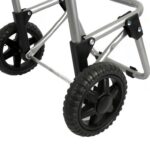 Torba na zakupy na kółkach Brązowa Kratka z bezpiecznym zamknięciem - obrazek 3