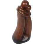 Ceramiczna Figurka Pary w Kolorze Brązowym 24x8x11 cm z Antypoślizgowymi Gumkami - obrazek 2