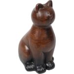 Ceramiczna Figurka Kota w Kolorze Brązowym z Gumkami Antypoślizgowymi - obrazek 2