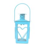 Latarenka z serduszkiem na tealight niebieska - obrazek 2