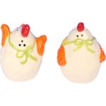 Zestaw Ceramicznych Kur: Solniczka i Pieprzniczka w Stylu Rustykalnym - obrazek 2