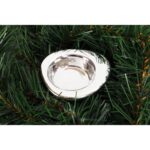 Srebrny Ceramiczny Świecznik na Tealight w Kształcie Łezki - obrazek 2